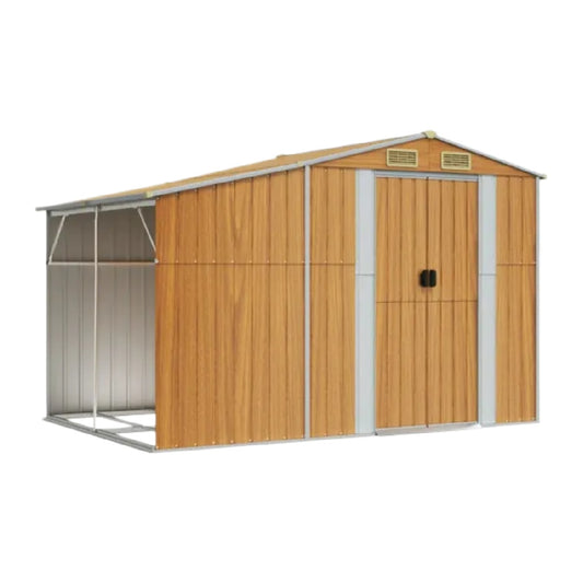 Outdoor Storage Shed for Garden Use in Metal and Wood - 300 x 240 x 200